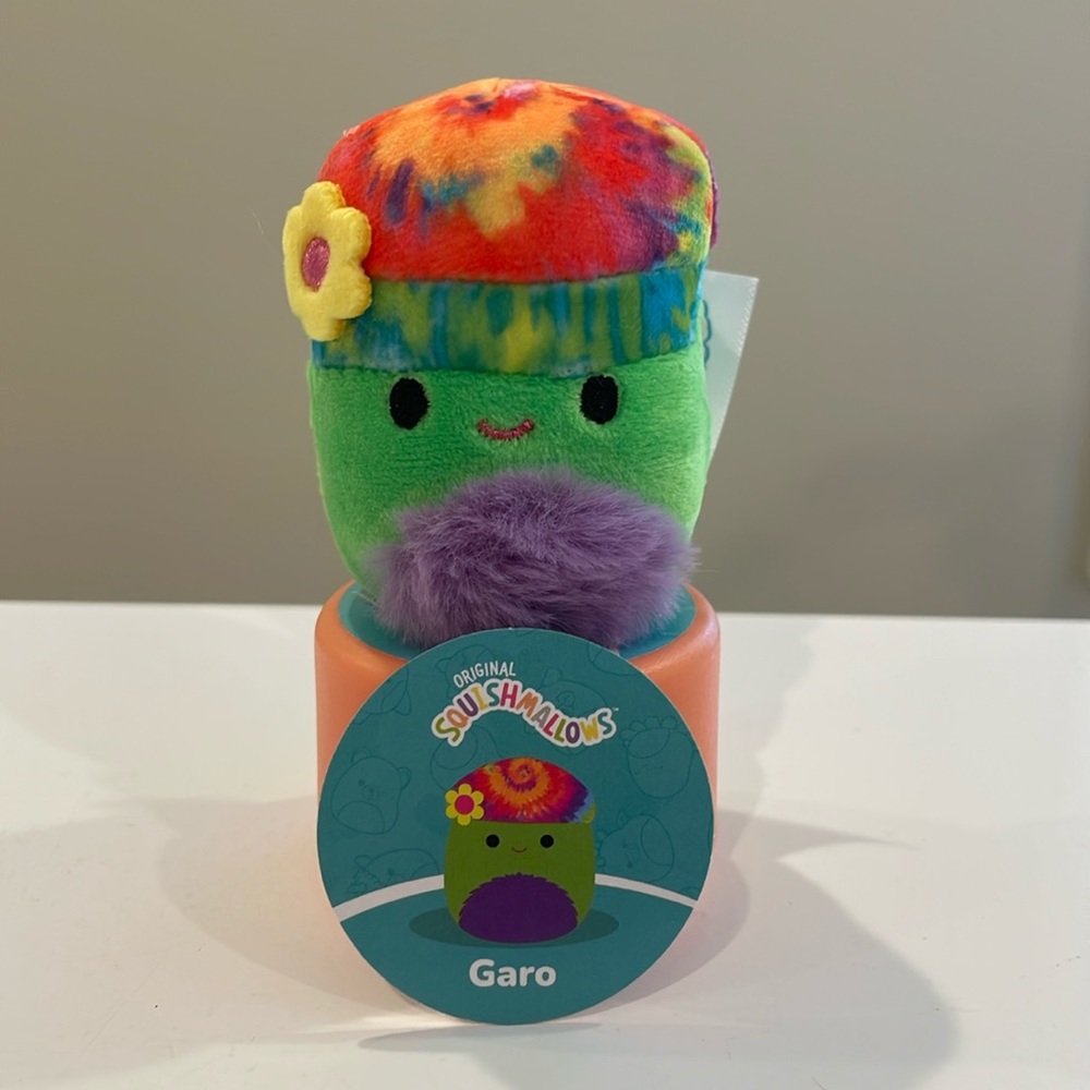 NWT 2.5” Garo the Mushroom Micromallow Squishmallow-Blacklight Series